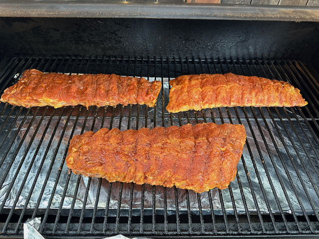 ribs on the smoker